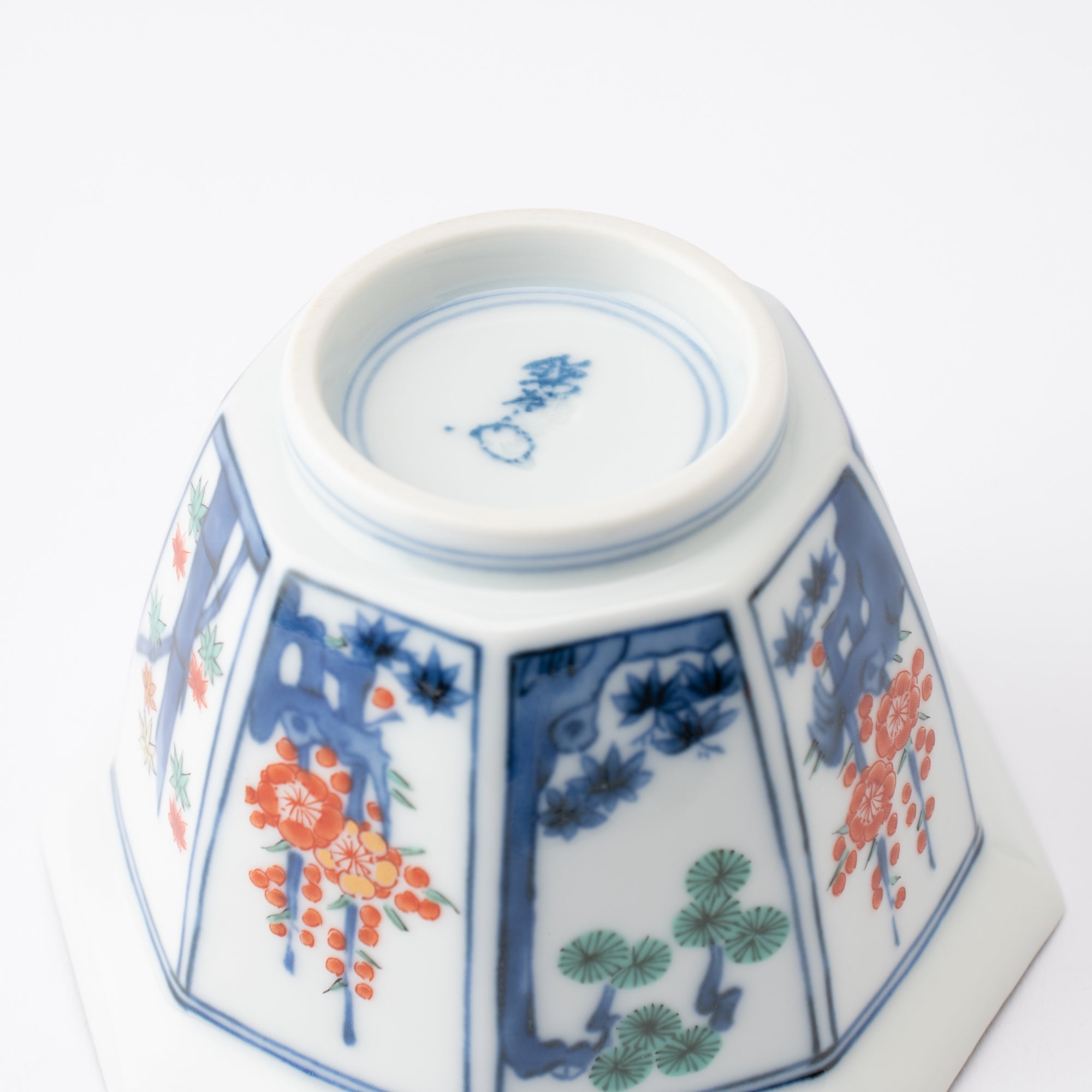 Fujimasa Kakiemon Arita Octagon Kobachi Bowl - MUSUBI KILN - Quality Japanese Tableware and Gift