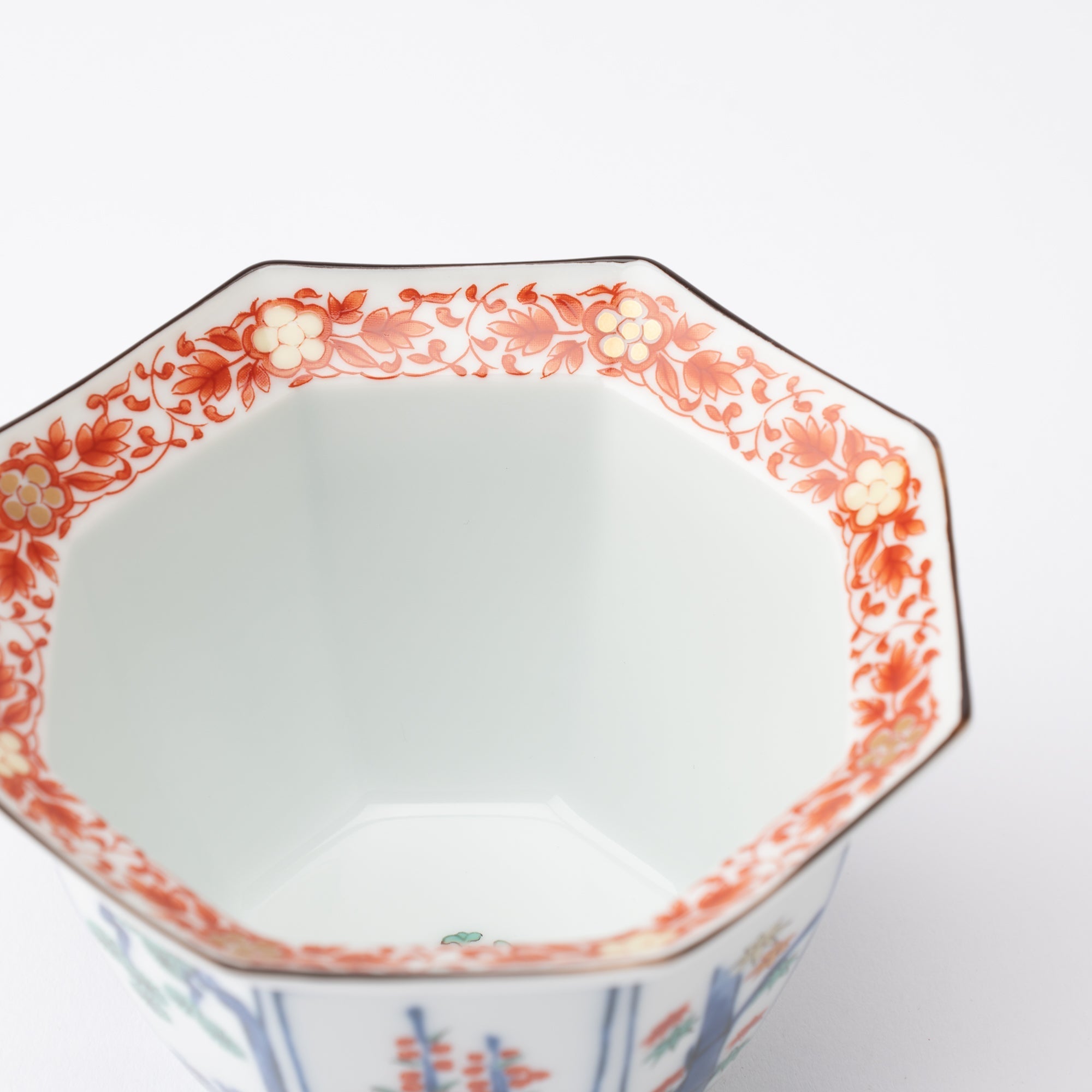 Fujimasa Kakiemon Arita Octagon Kobachi Bowl - MUSUBI KILN - Quality Japanese Tableware and Gift