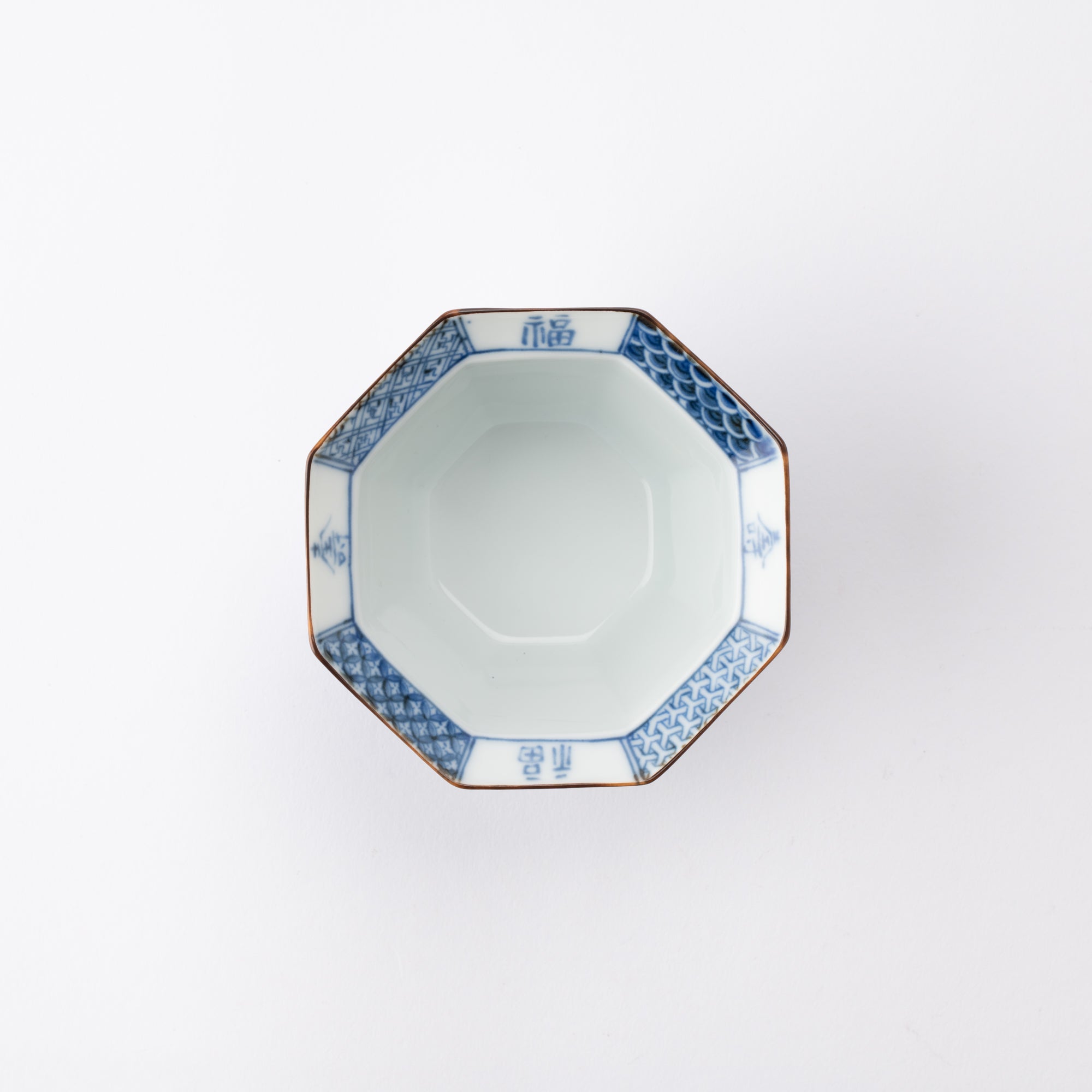 Fujimasa Old Imari Fukujyu Arita Octagon Kobachi Bowl - MUSUBI KILN - Quality Japanese Tableware and Gift