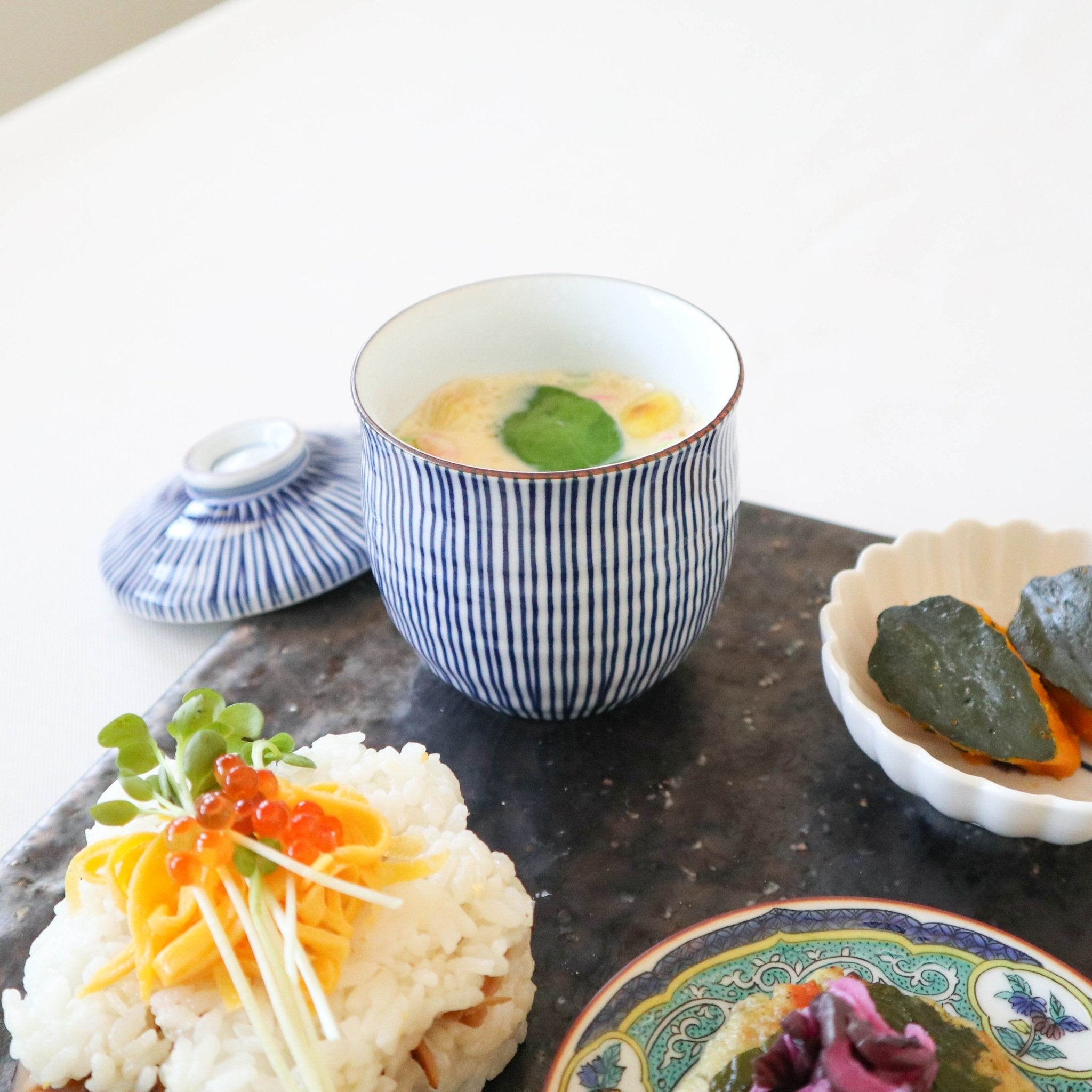 Fukuhou Kiln Tokusa Hasami Chawanmushi Bowl - MUSUBI KILN - Quality Japanese Tableware and Gift