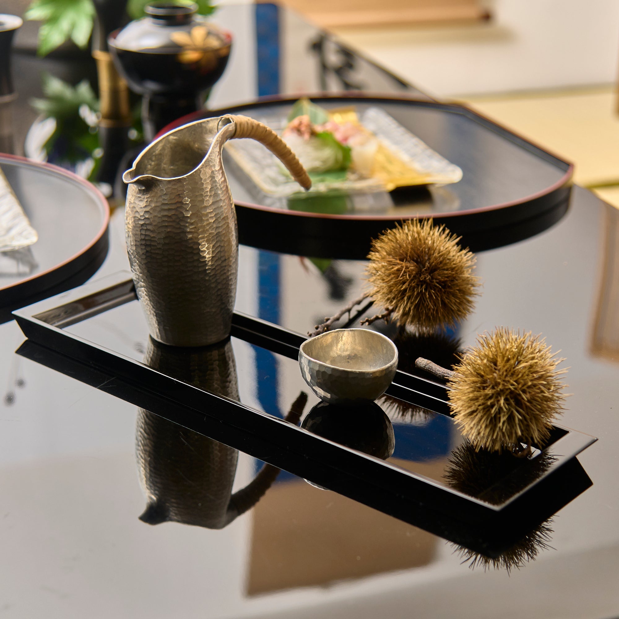 Fukunishi Sobe Aizu Lacquerware Rectangle Tray - MUSUBI KILN - Quality Japanese Tableware and Gift