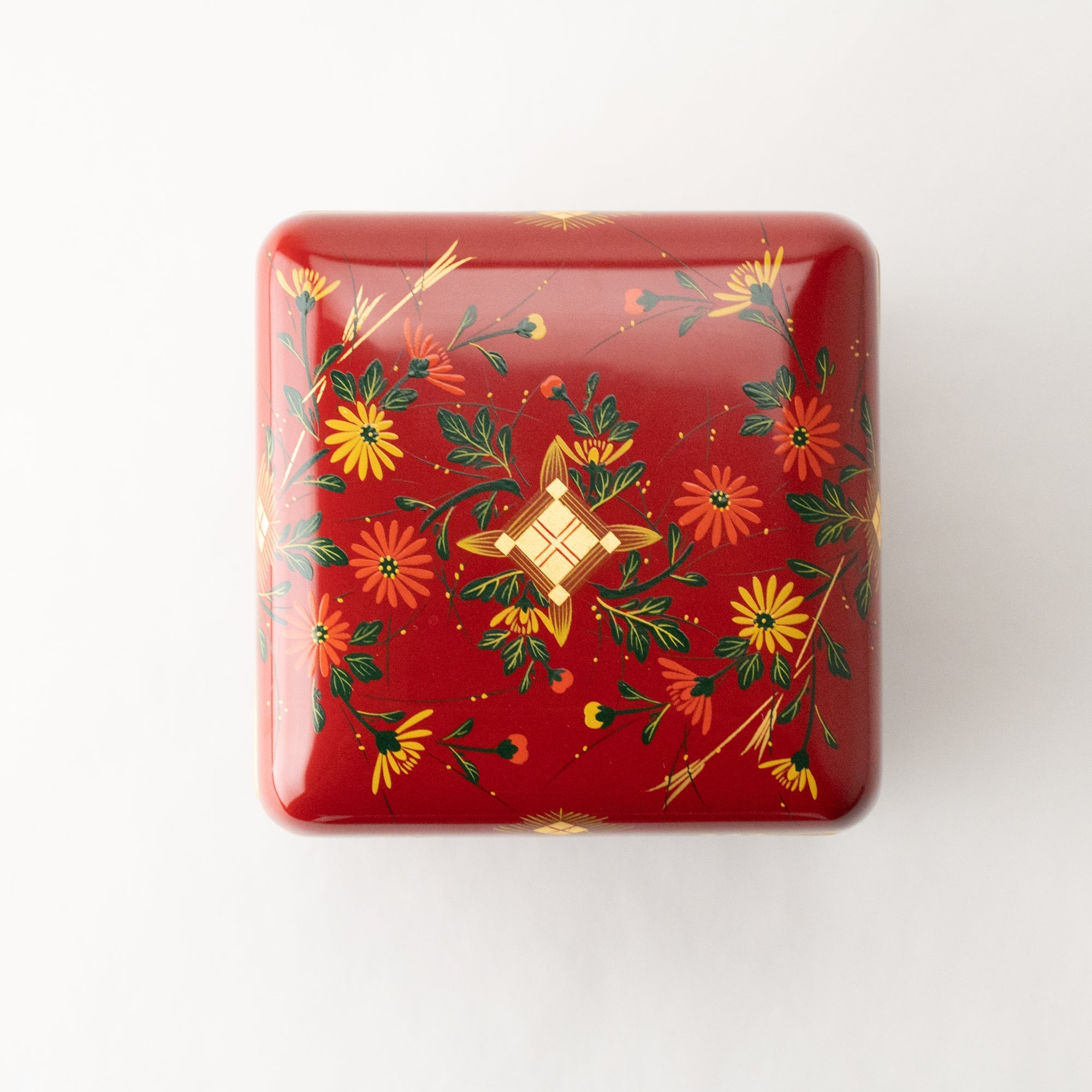 Fukunishi Sobe Chrysanthemum Aizu Lacquerware Two Tiers Jubako Bento Box - MUSUBI KILN - Quality Japanese Tableware and Gift