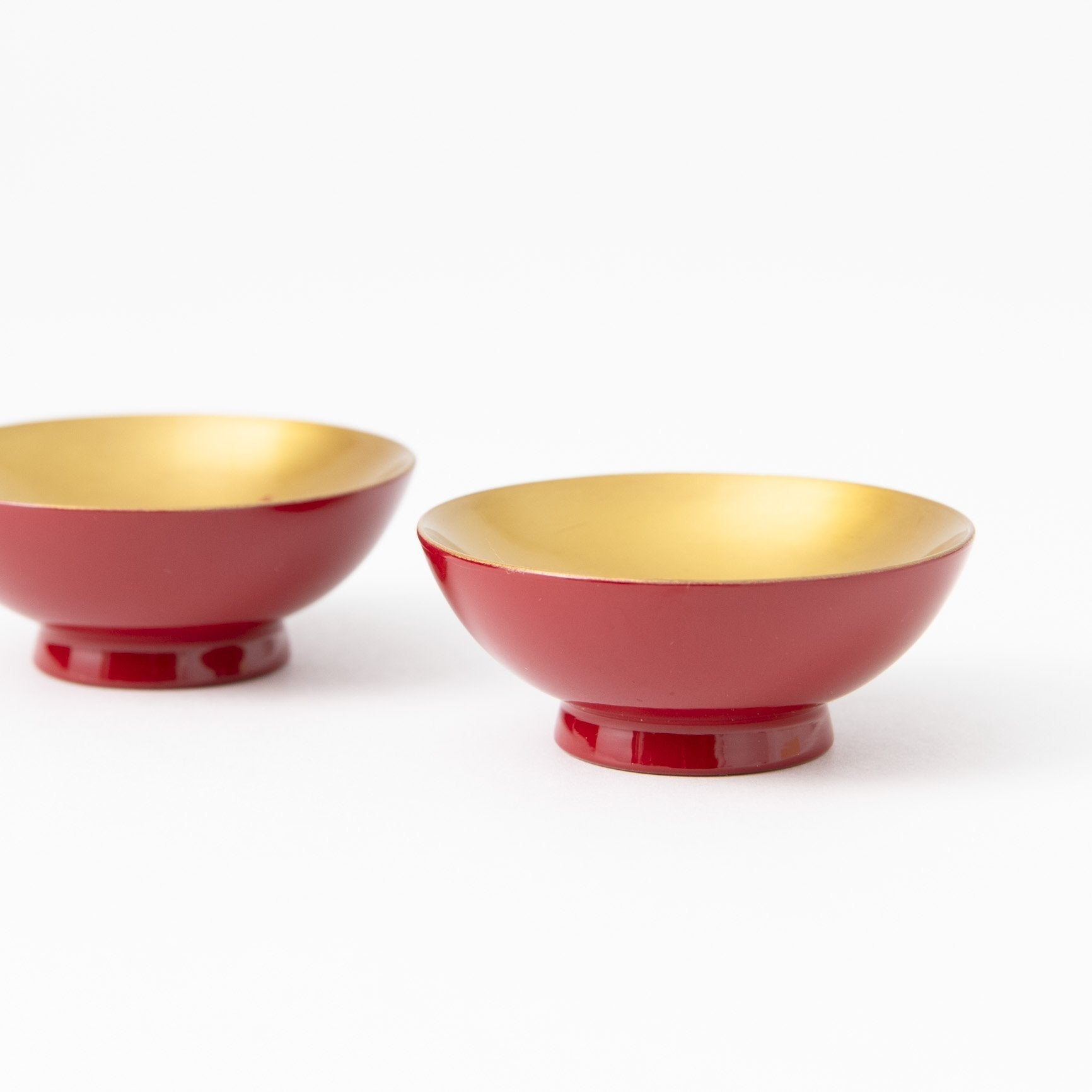 Fukunishi Sobe Sakura and Autumn Leaves Aizu Lacquerware Sakazuki Flat Sake Cup Set of 2 - MUSUBI KILN - Quality Japanese Tableware and Gift