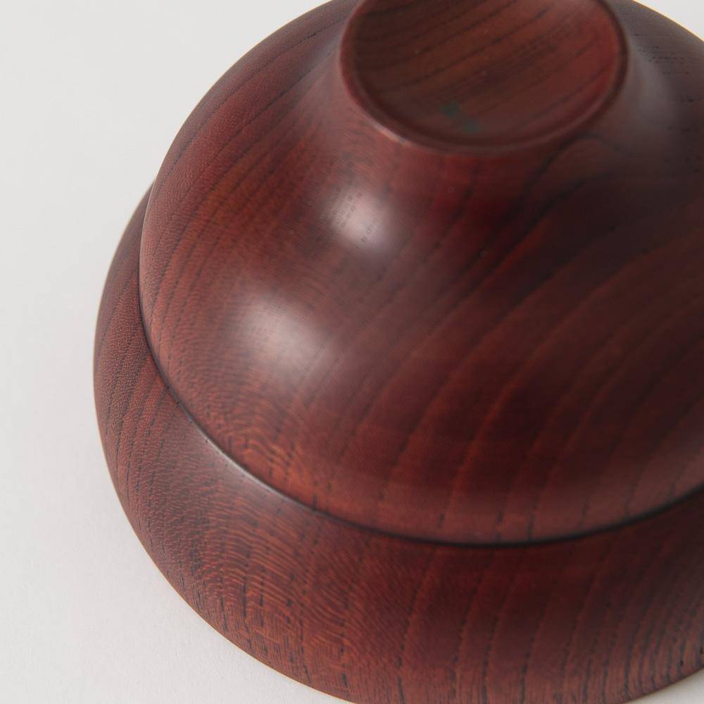 GATOMIKIO TSUMUGI BOKE Yamanaka Lacquerware Miso Soup Bowl - MUSUBI KILN - Quality Japanese Tableware and Gift