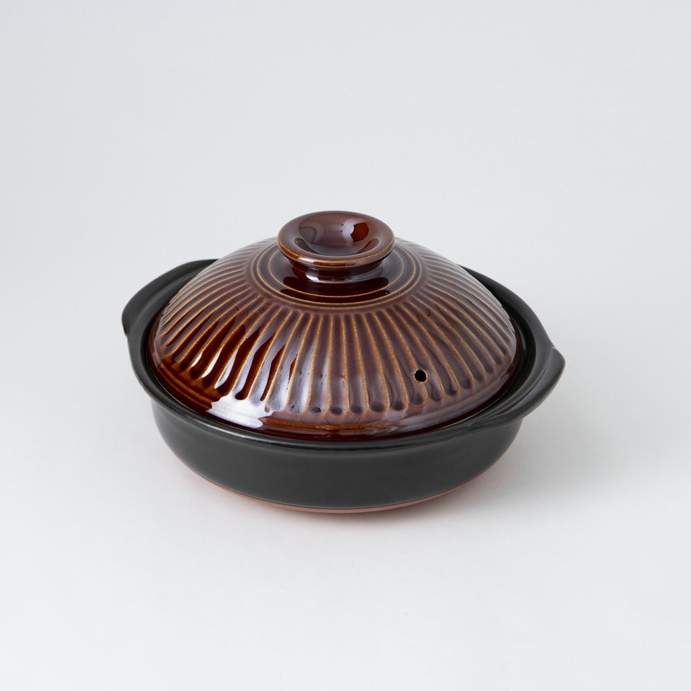 Ginpo Kikka Banko Donabe Japanese Clay Pot for 2 to 3 persons - MUSUBI KILN - Quality Japanese Tableware and Gift