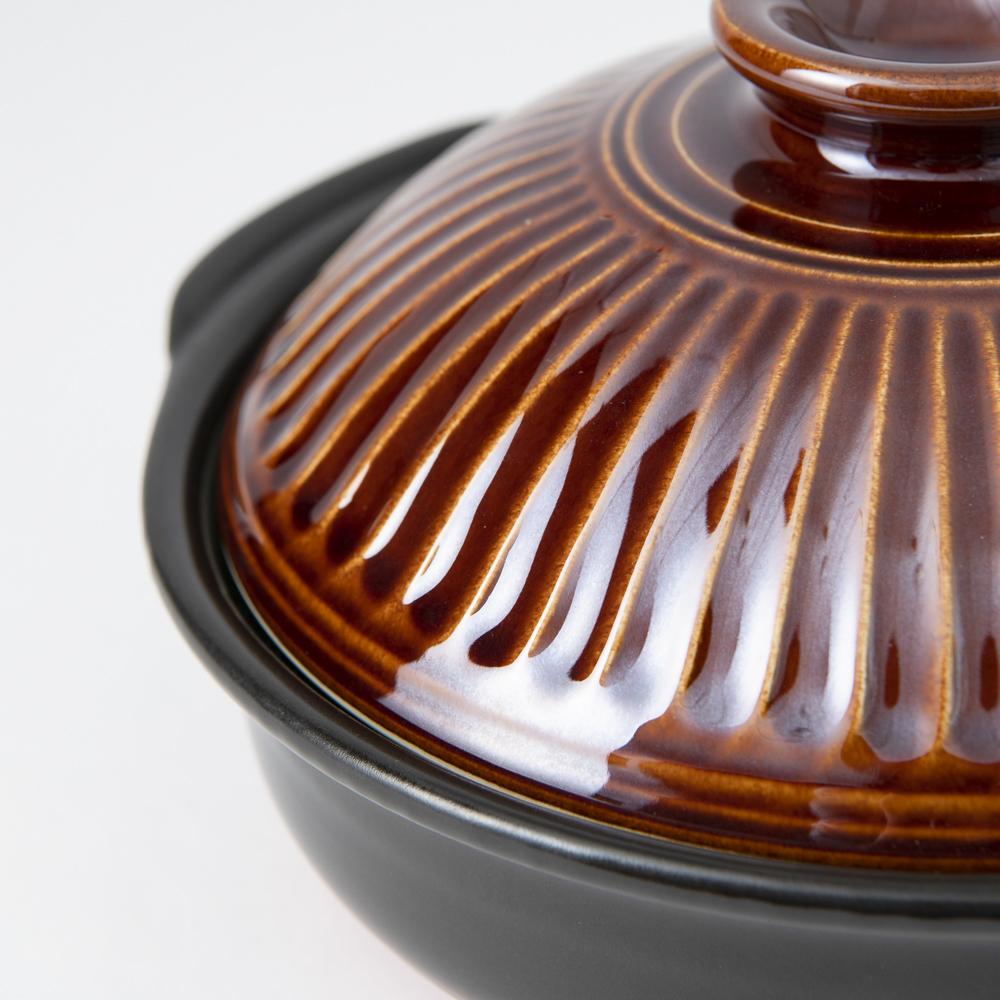 Ginpo Kikka Banko Donabe Japanese Clay Pot for 2 to 3 persons - MUSUBI KILN - Quality Japanese Tableware and Gift