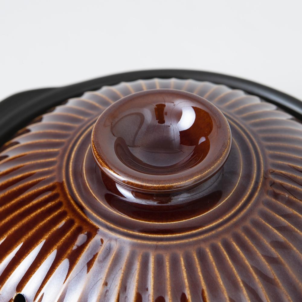 Ginpo Kikka Banko Donabe Japanese Clay Pot for 2 to 3 persons - MUSUBI KILN - Quality Japanese Tableware and Gift