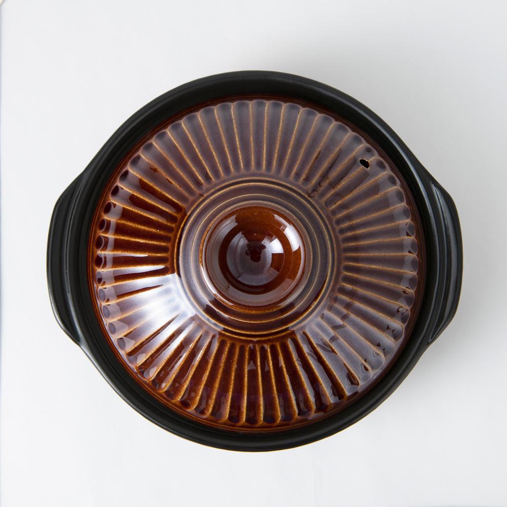 Ginpo Kikka Banko Donabe Japanese Clay Pot for 2 to 3 persons - MUSUBI KILN - Quality Japanese Tableware and Gift