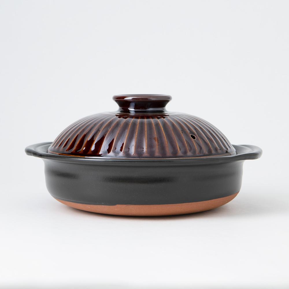 Ginpo Kikka Banko Donabe Japanese Clay Pot for 3 to 4 persons - MUSUBI KILN - Quality Japanese Tableware and Gift