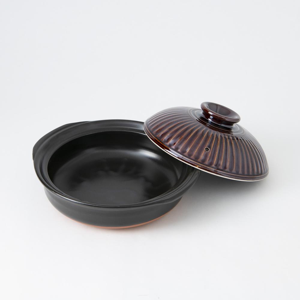 Ginpo Kikka Banko Donabe Japanese Clay Pot for 3 to 4 persons - MUSUBI KILN - Quality Japanese Tableware and Gift