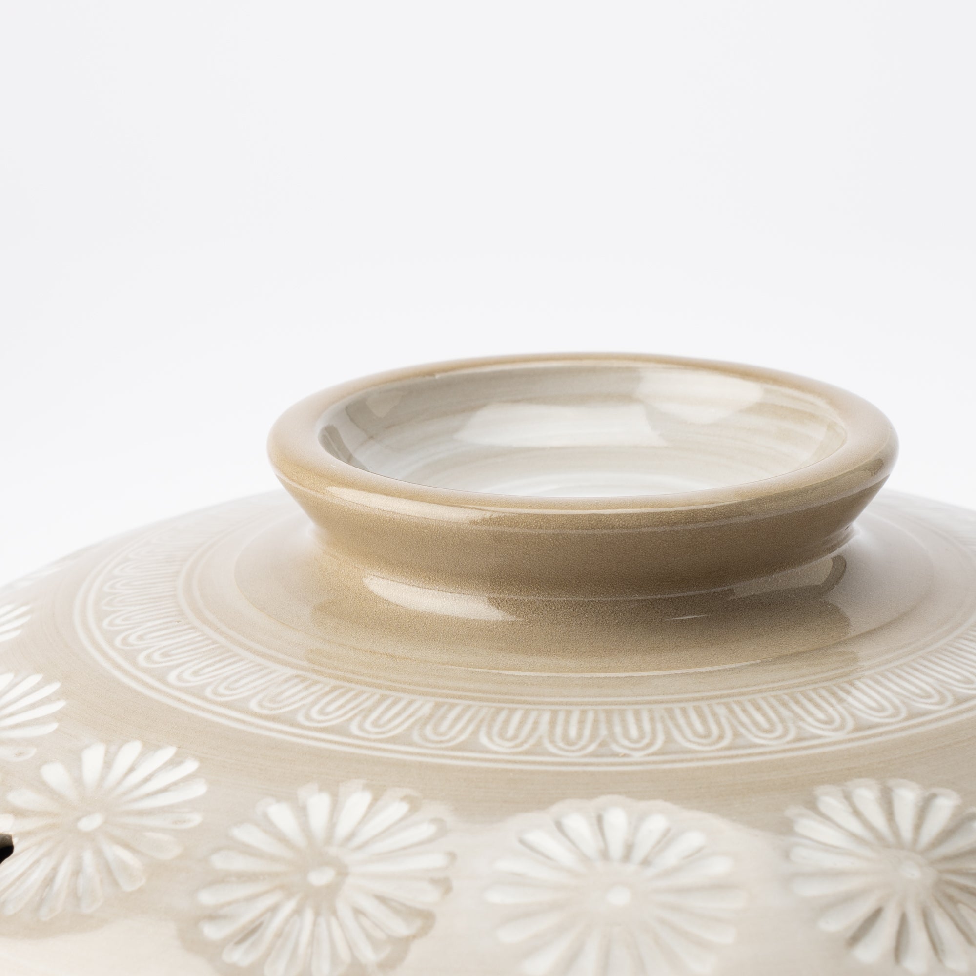 Ginpo Mishima Banko Donabe Japanese Clay Pot for 3 to 4 persons - MUSUBI KILN - Quality Japanese Tableware and Gift