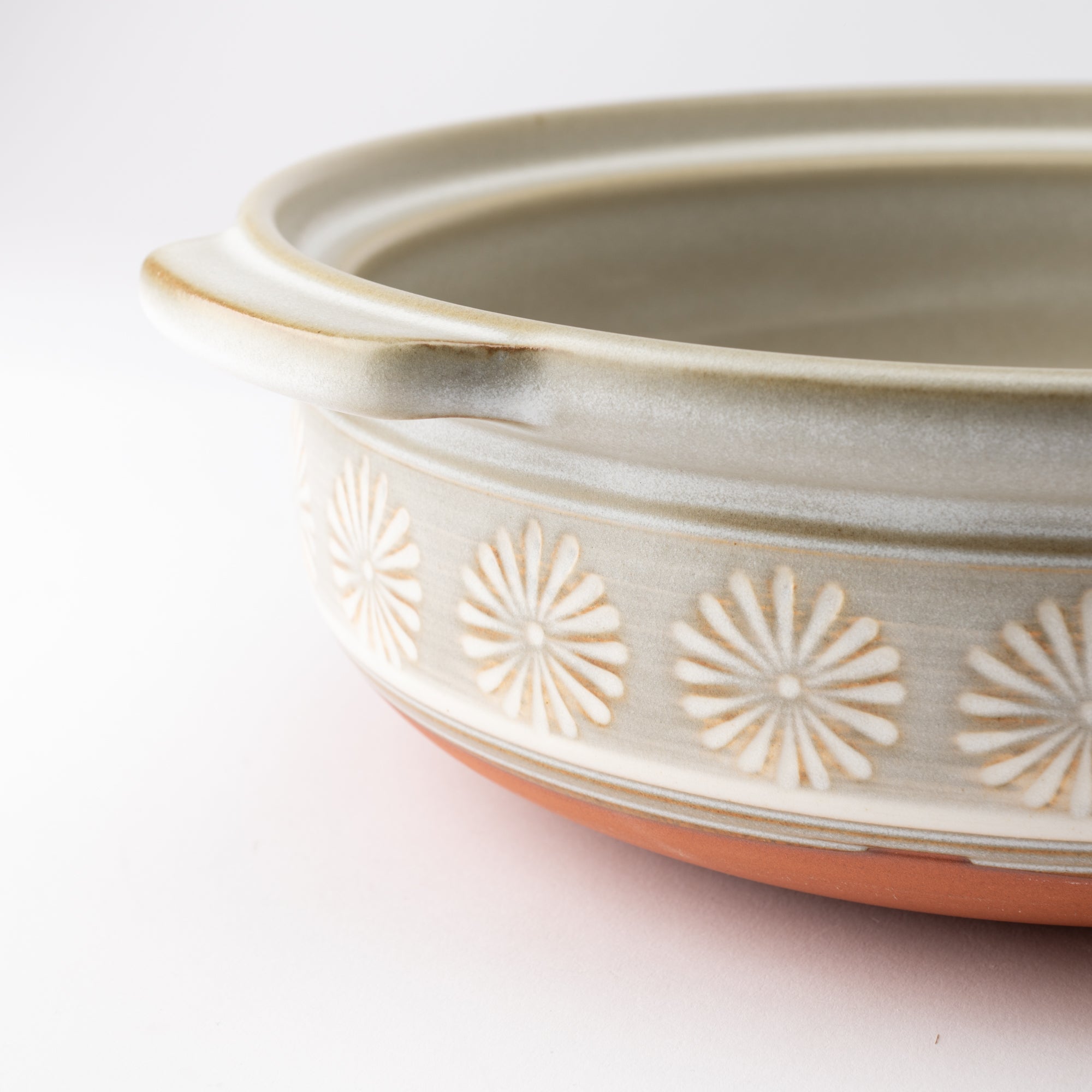 Ginpo Mishima Banko Donabe Japanese Clay Pot for 3 to 4 persons - MUSUBI KILN - Quality Japanese Tableware and Gift