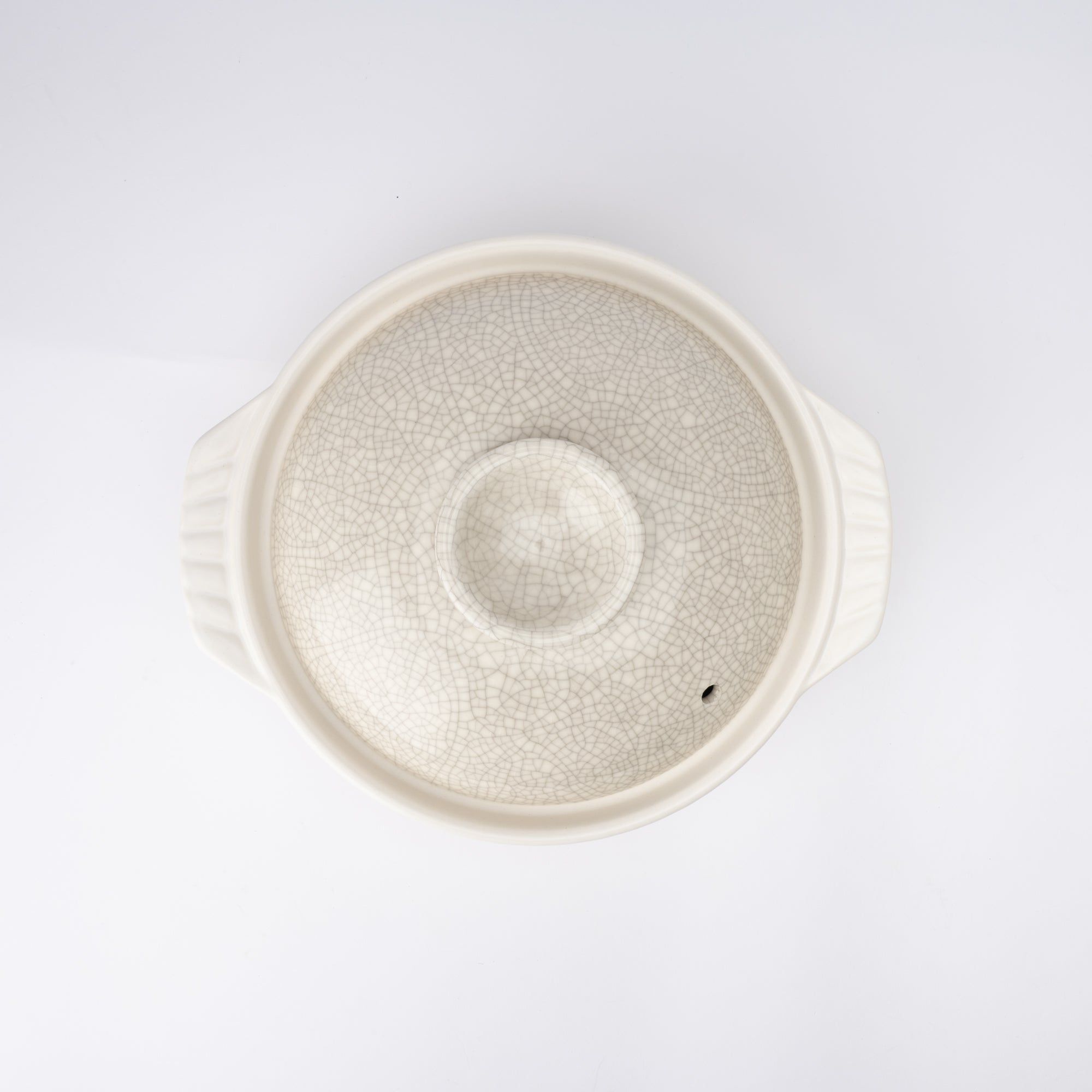 Ginpo White Kannyu Banko Donabe Japanese Clay Pot for 3 persons - MUSUBI KILN - Quality Japanese Tableware and Gift
