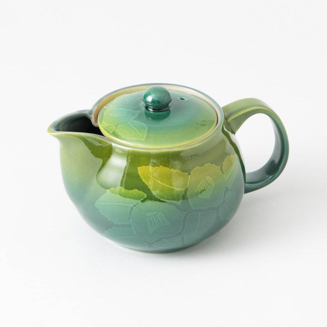 Ginsai Camellia Kutani Japanese Teapot 12.2oz(360ml) - MUSUBI KILN - Quality Japanese Tableware and Gift