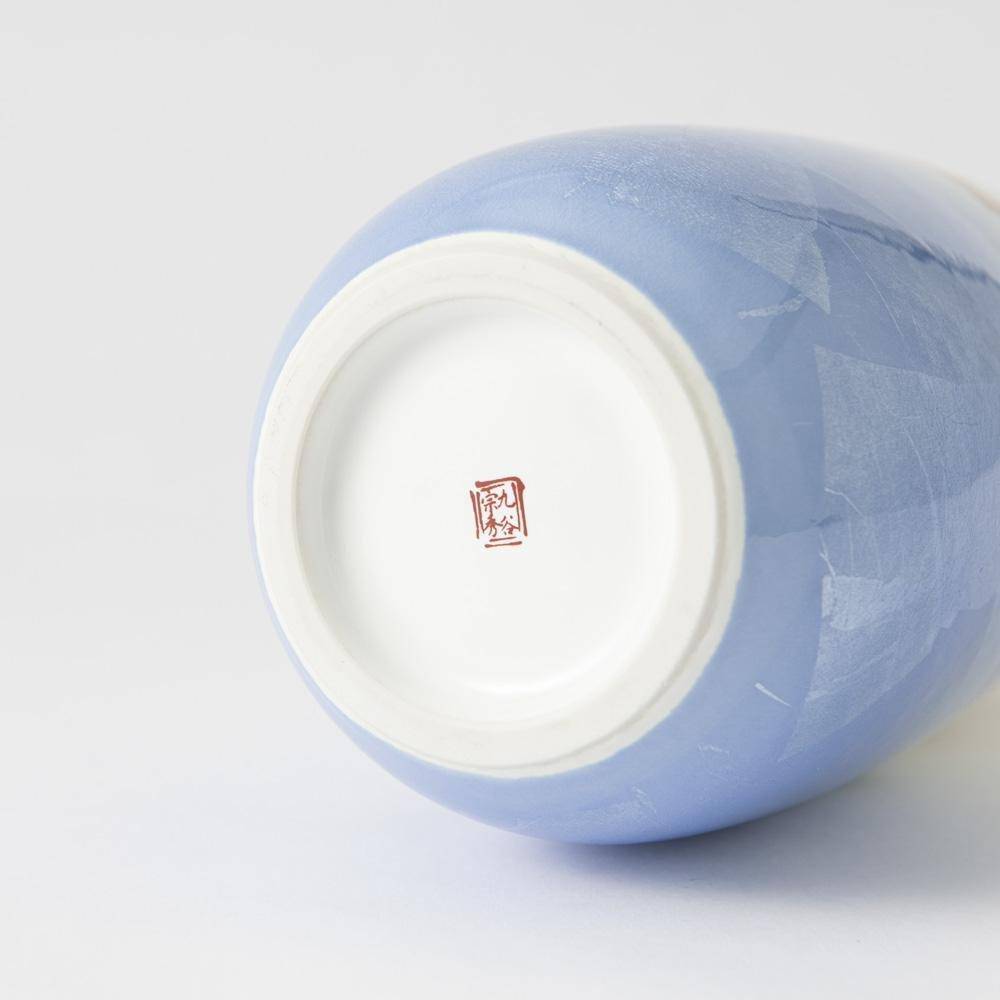 Ginsai Crane Kutani Japanese Flower Vase - MUSUBI KILN - Quality Japanese Tableware and Gift