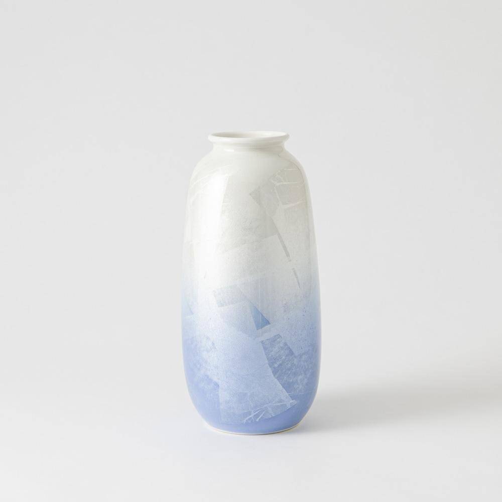 Ginsai Crane Kutani Japanese Flower Vase - MUSUBI KILN - Quality Japanese Tableware and Gift