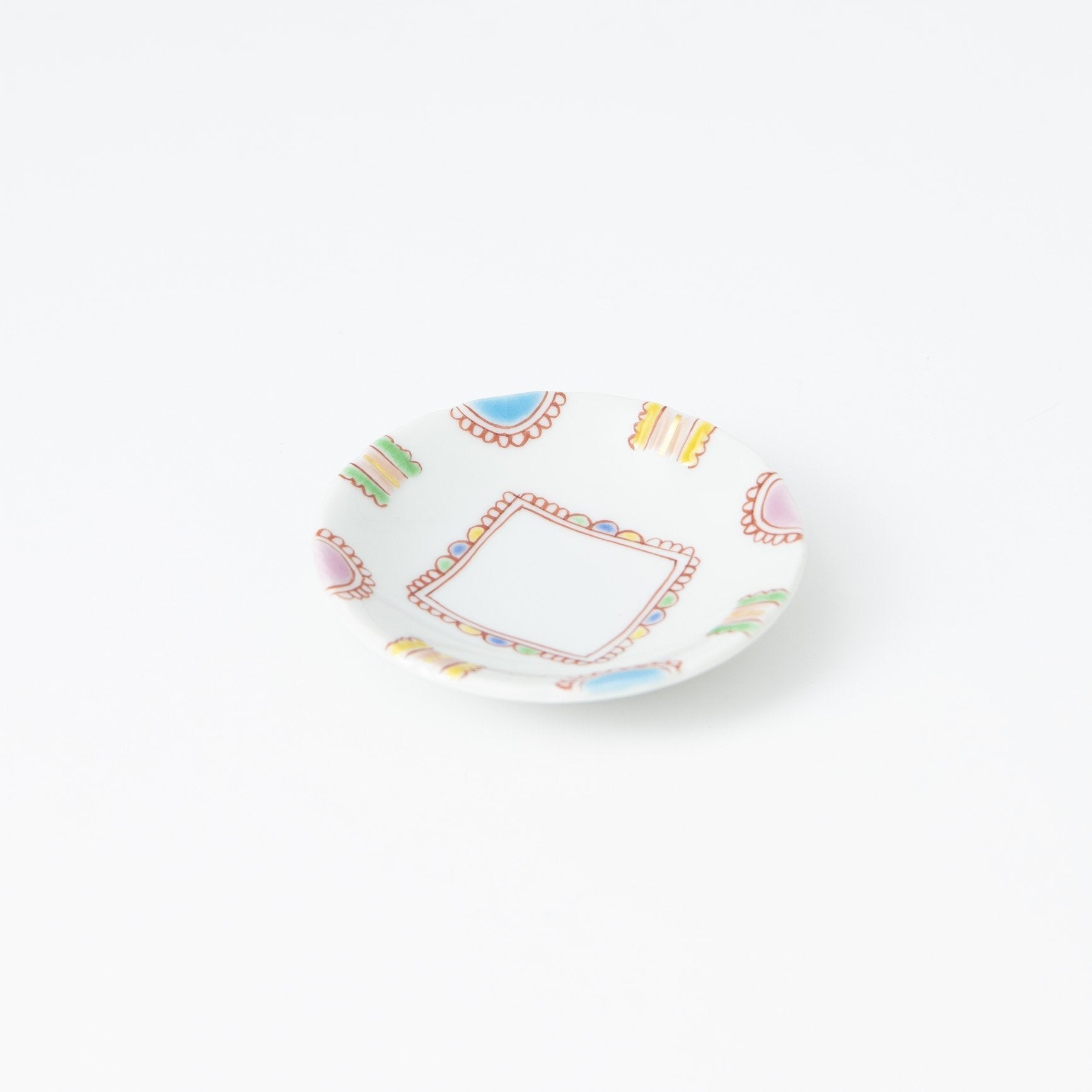 Ginshu Kiln Kutani Round Sauce Plate Set - MUSUBI KILN - Quality Japanese Tableware and Gift