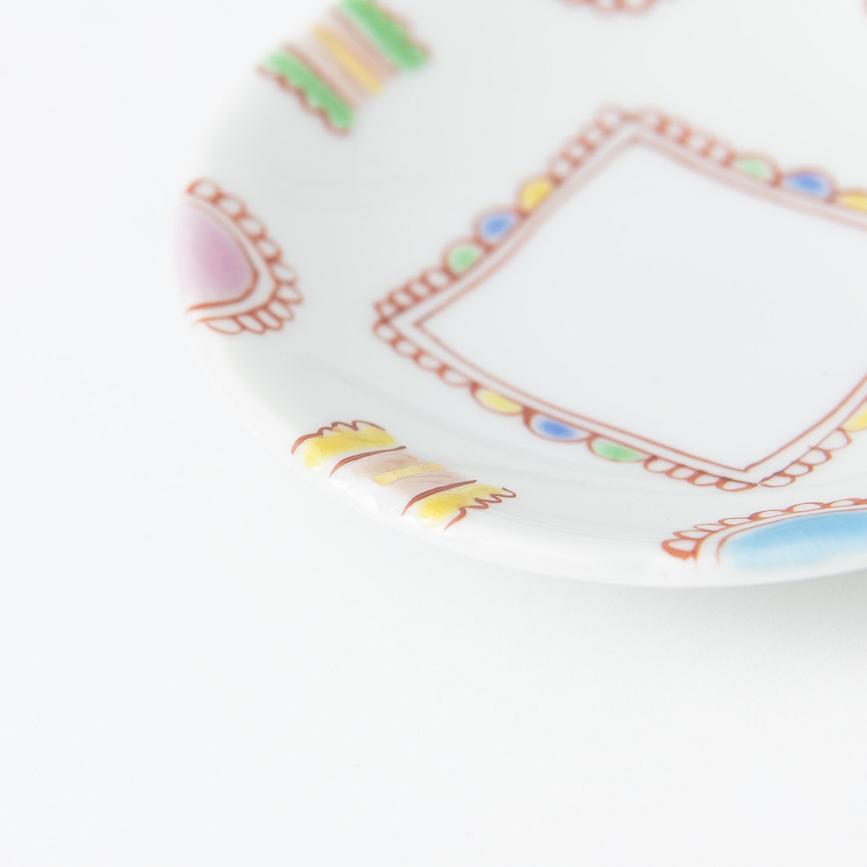 Ginshu Kiln Kutani Round Sauce Plate Set - MUSUBI KILN - Quality Japanese Tableware and Gift