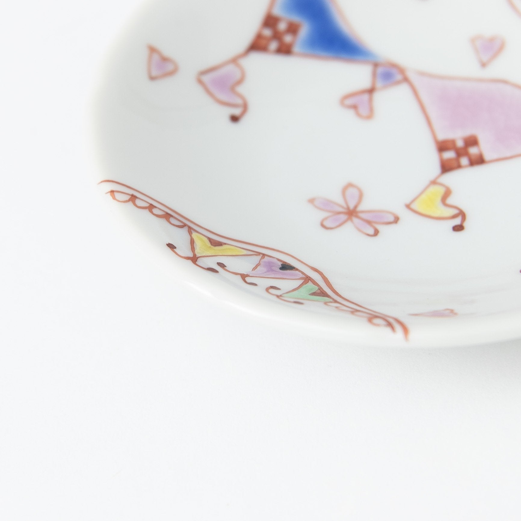 Ginshu Kiln Kutani Round Sauce Plate Set - MUSUBI KILN - Quality Japanese Tableware and Gift