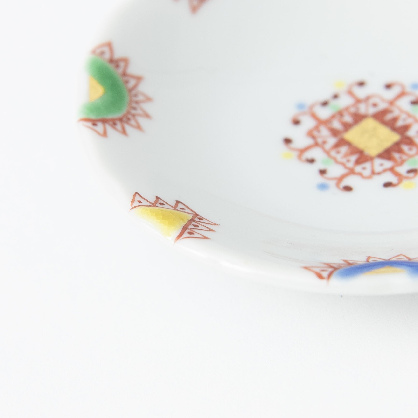 Ginshu Kiln Kutani Round Sauce Plate Set - MUSUBI KILN - Quality Japanese Tableware and Gift