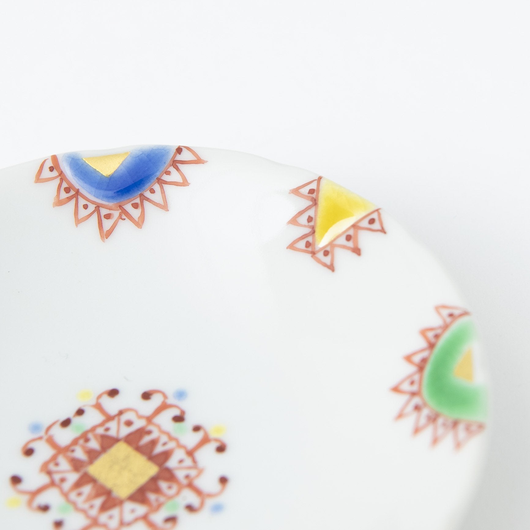 Ginshu Kiln Kutani Round Sauce Plate Set - MUSUBI KILN - Quality Japanese Tableware and Gift