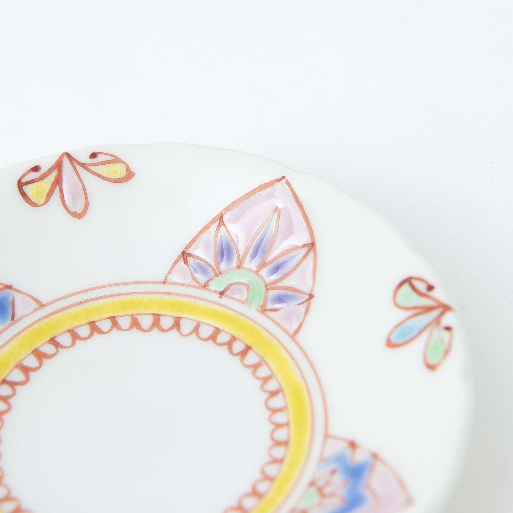 Ginshu Kiln Kutani Round Sauce Plate Set - MUSUBI KILN - Quality Japanese Tableware and Gift