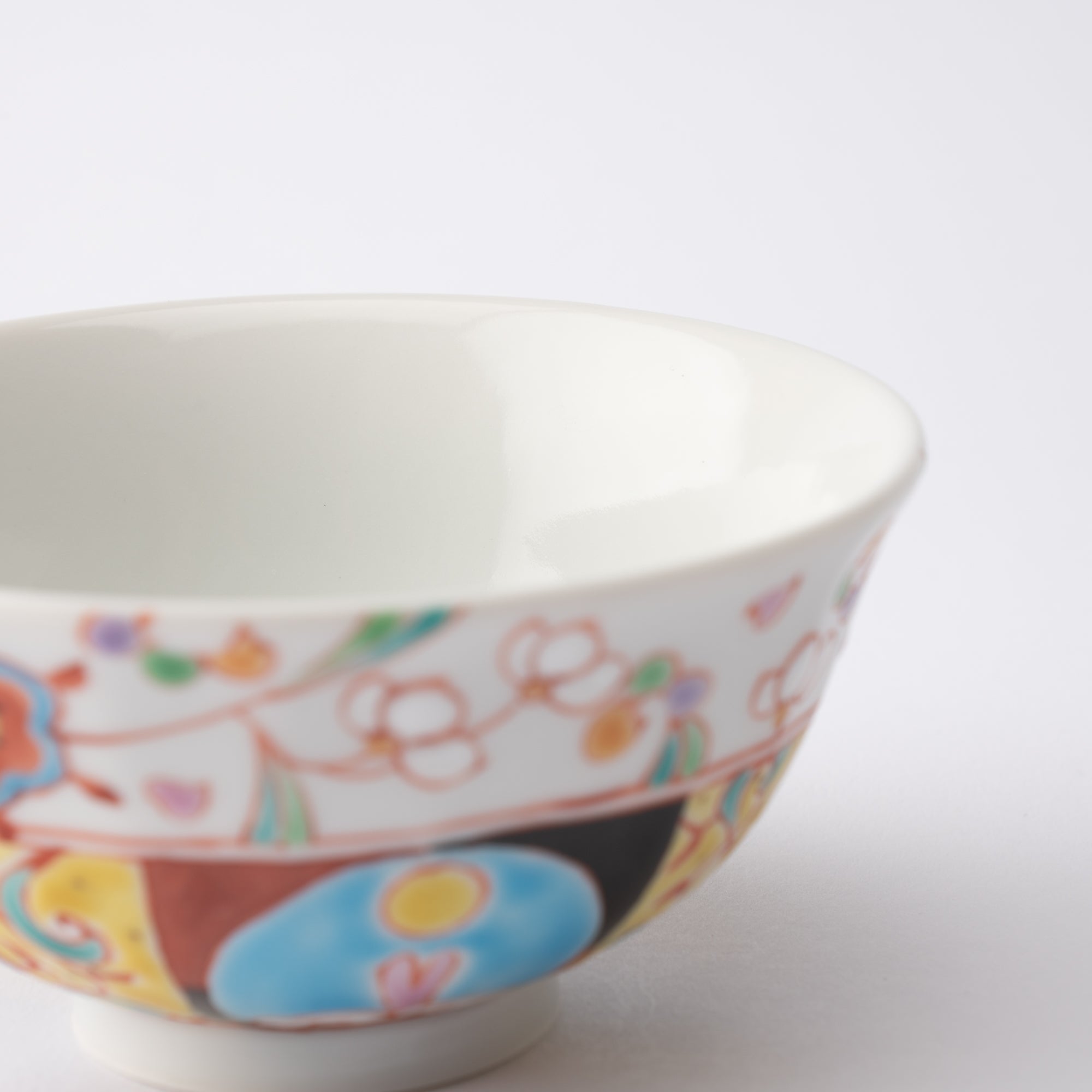 Ginshu Kiln Moonlight Night Kutani Japanese Rice Bowl - MUSUBI KILN - Quality Japanese Tableware and Gift
