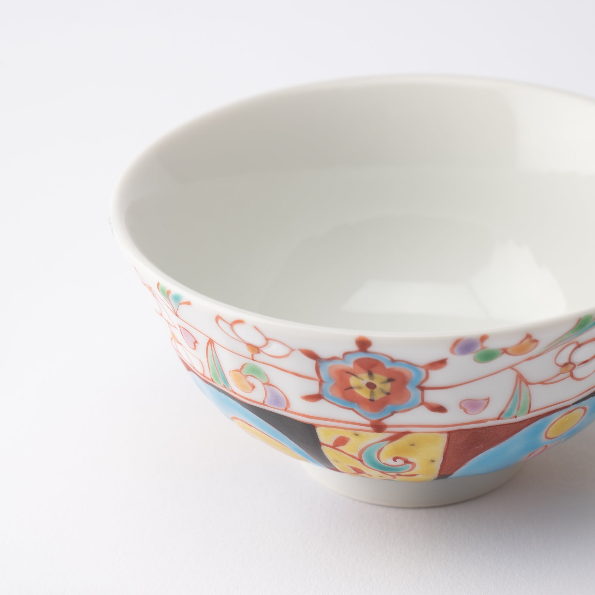Ginshu Kiln Moonlight Night Kutani Japanese Rice Bowl - MUSUBI KILN - Quality Japanese Tableware and Gift