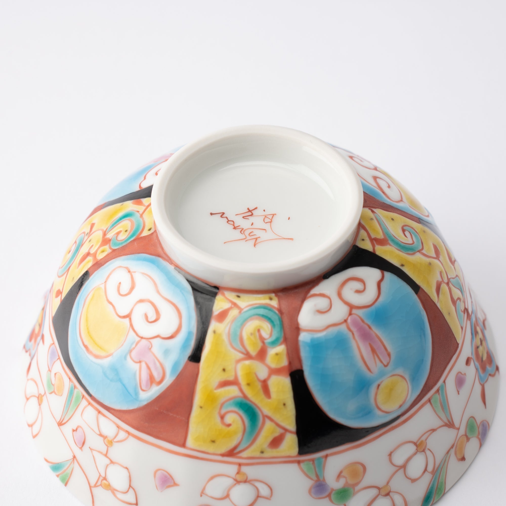 Ginshu Kiln Moonlight Night Kutani Japanese Rice Bowl - MUSUBI KILN - Quality Japanese Tableware and Gift