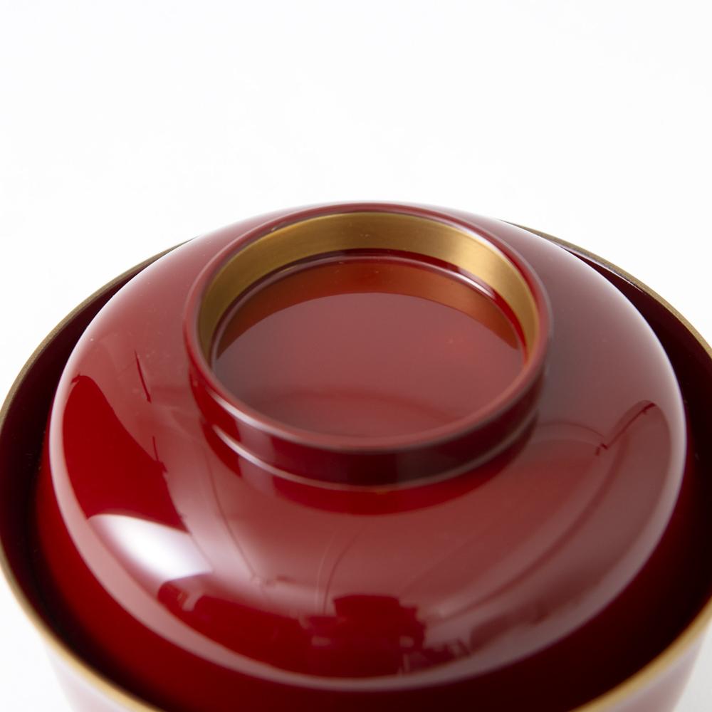 Gold Decoration Yamanaka Lacquerware Soup Bowl with lid - MUSUBI KILN - Quality Japanese Tableware and Gift