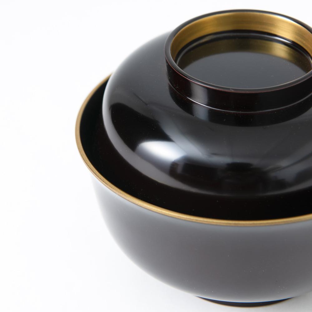 Gold Decoration Yamanaka Lacquerware Soup Bowl with lid - MUSUBI KILN - Quality Japanese Tableware and Gift