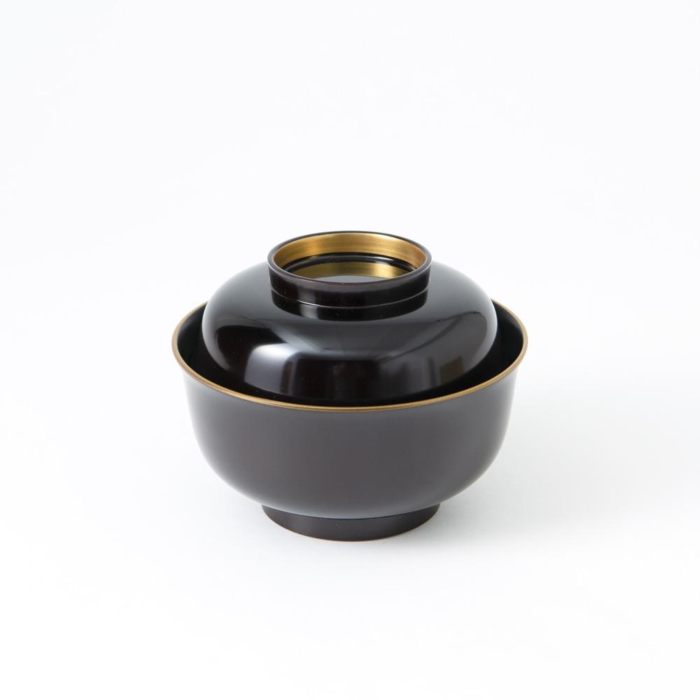 Gold Decoration Yamanaka Lacquerware Soup Bowl with lid - MUSUBI KILN - Quality Japanese Tableware and Gift
