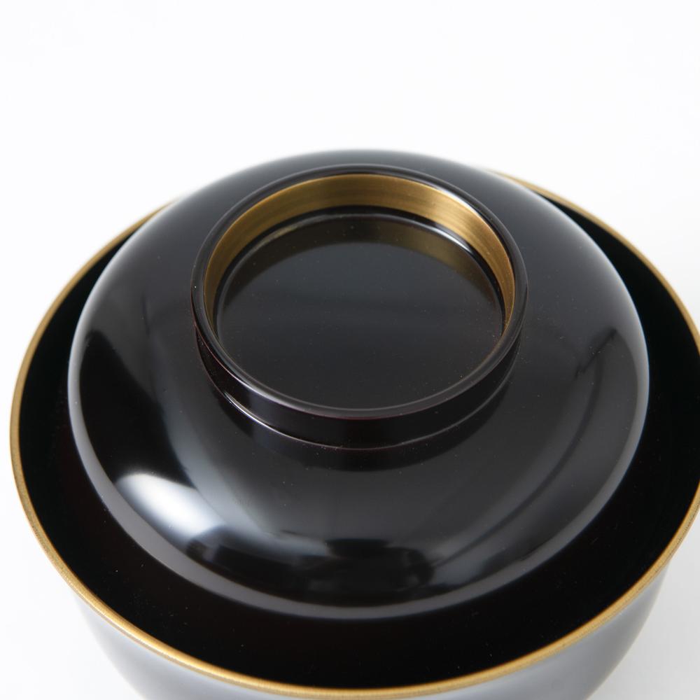 Gold Decoration Yamanaka Lacquerware Soup Bowl with lid - MUSUBI KILN - Quality Japanese Tableware and Gift