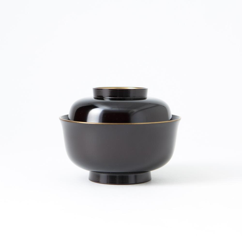 Gold Decoration Yamanaka Lacquerware Soup Bowl with lid - MUSUBI KILN - Quality Japanese Tableware and Gift