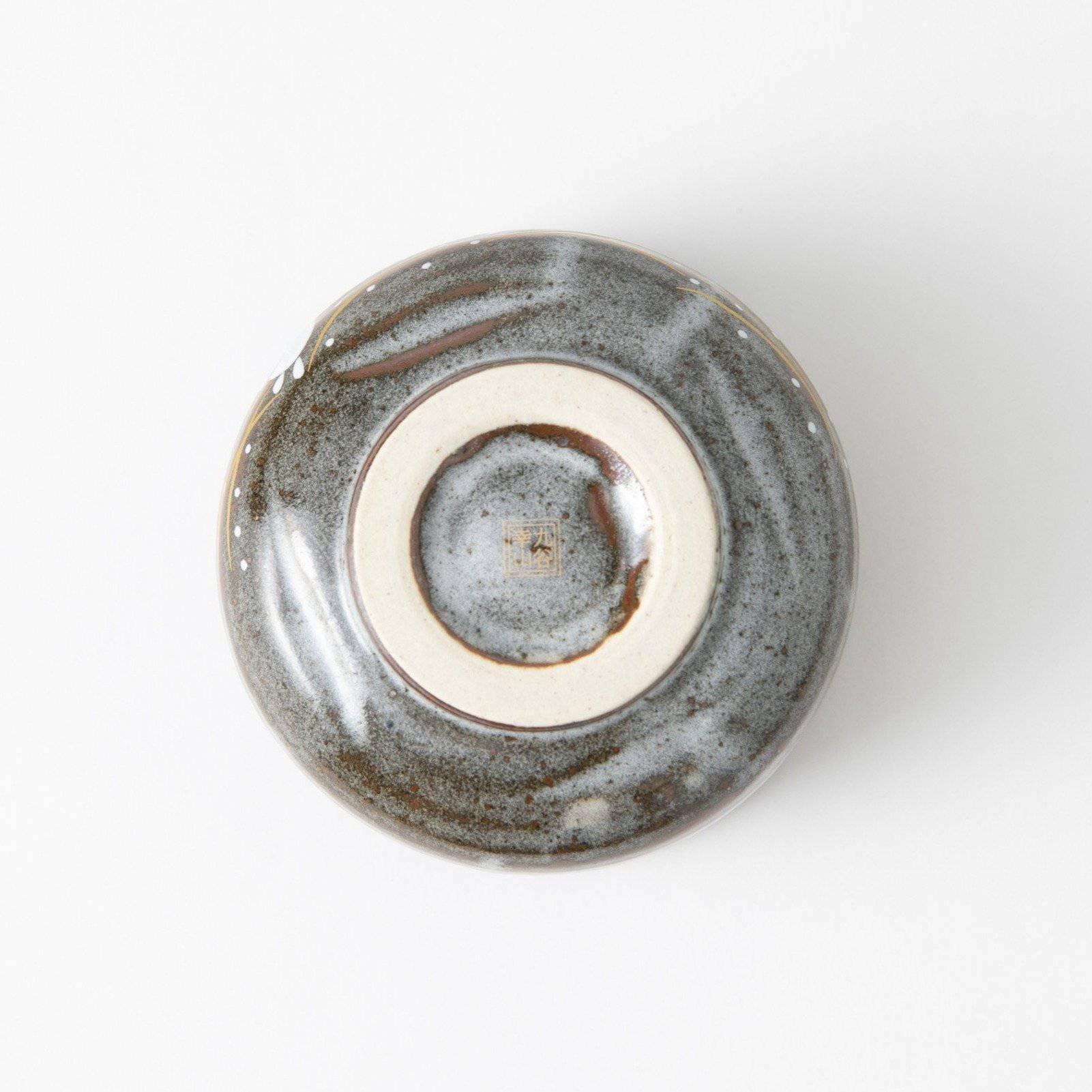 Golden Moon and Rabbit Kutani Matcha Bowl Chawan - MUSUBI KILN - Quality Japanese Tableware and Gift