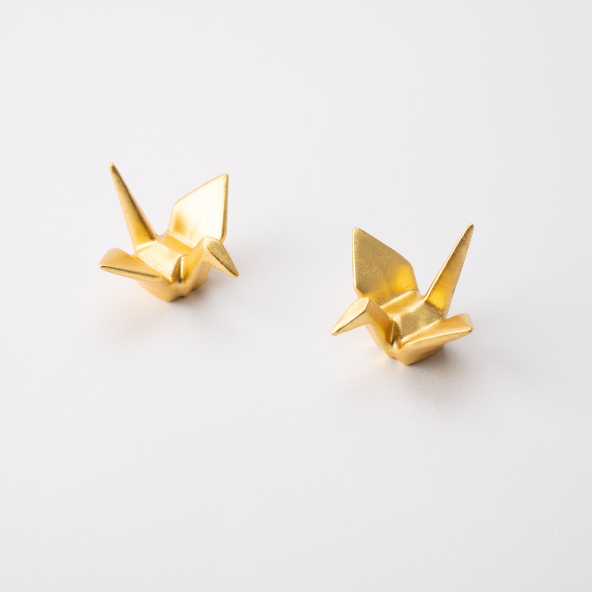 Hakuichi Golden Crane Kanazawa Gold Leaf Chopstick Rest Pair - MUSUBI KILN - Quality Japanese Tableware and Gift