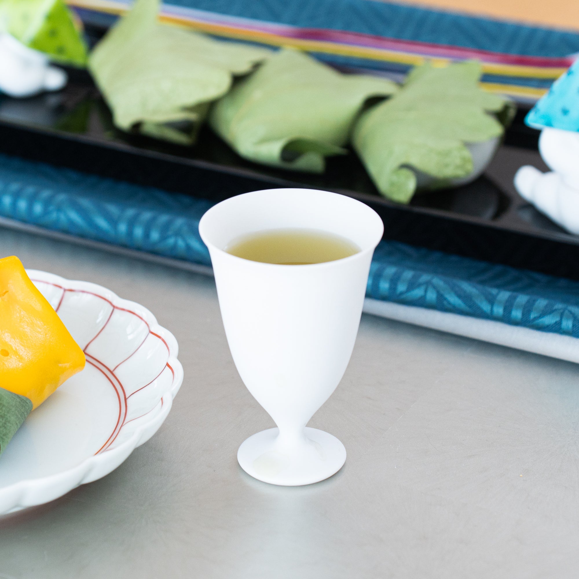 Hanasaka Blanc Rin Kutani Tall Sake Cup - MUSUBI KILN - Quality Japanese Tableware and Gift