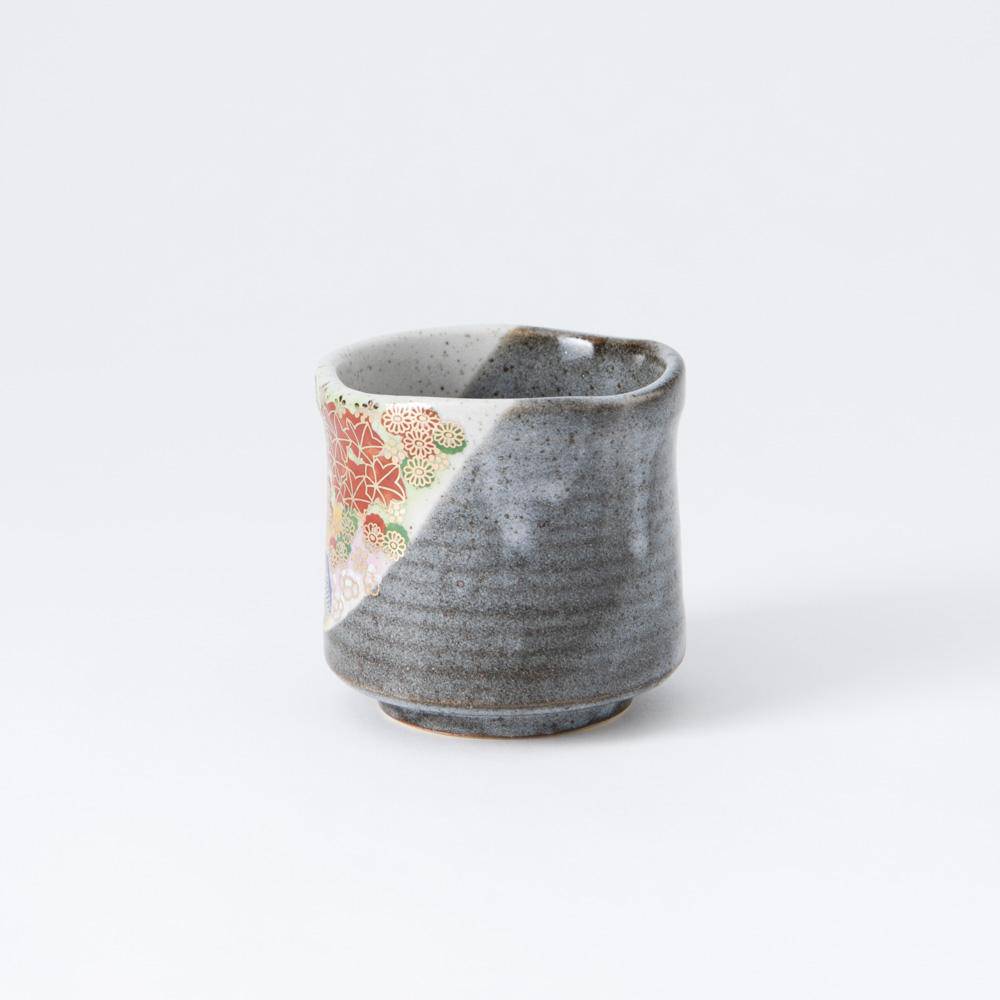 Hanazume Four Seasons Kutani Yunomi Japanese Teacup - MUSUBI KILN - Quality Japanese Tableware and Gift