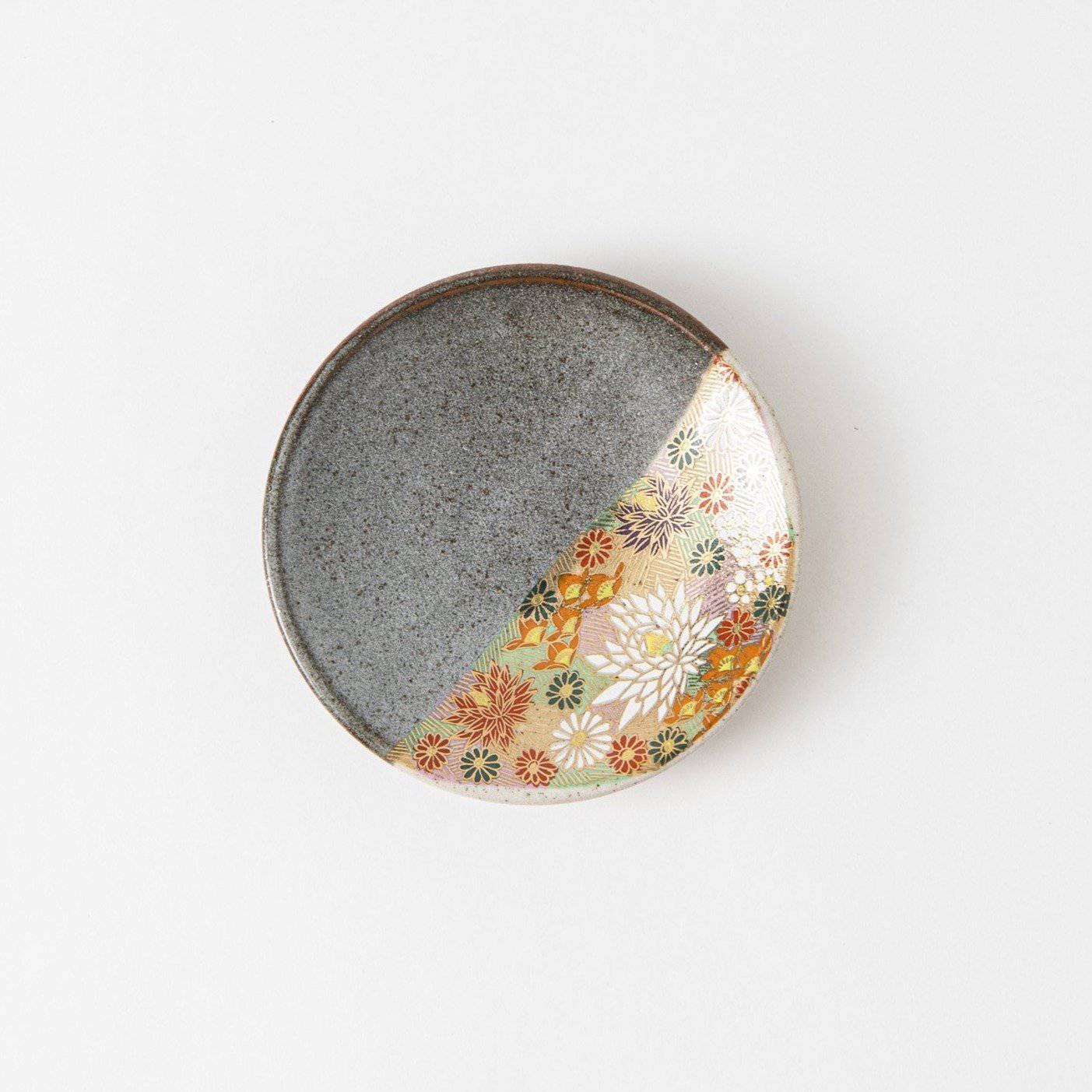 Hanazume Kutani Cup and Saucer - MUSUBI KILN - Quality Japanese Tableware and Gift