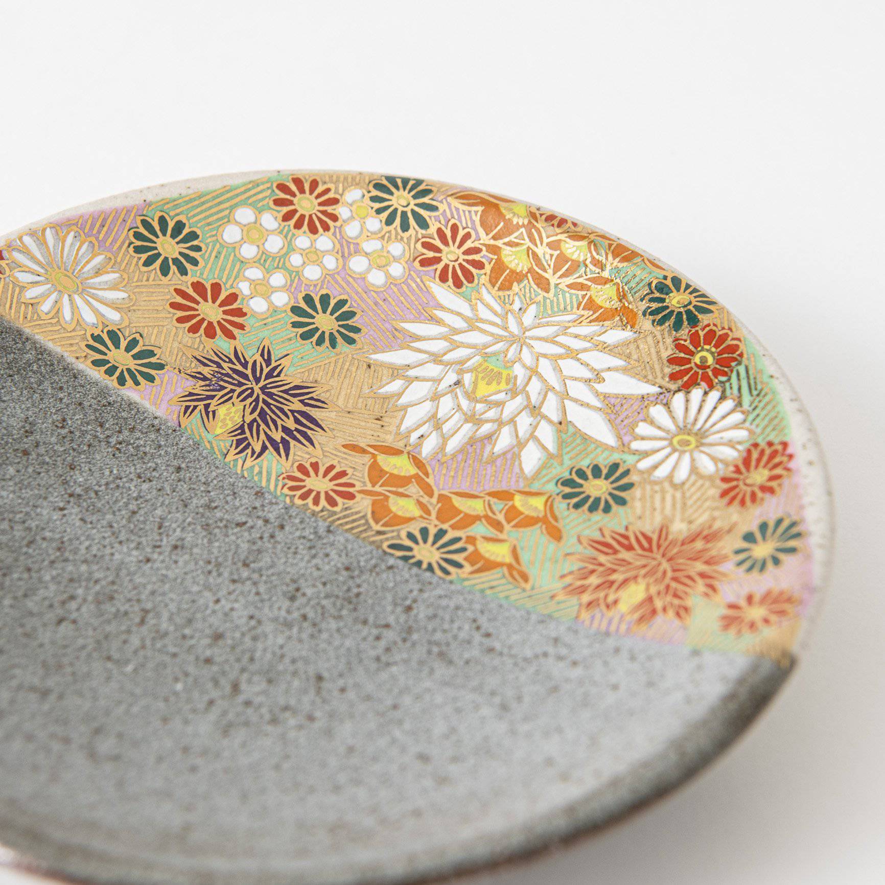 Hanazume Kutani Cup and Saucer - MUSUBI KILN - Quality Japanese Tableware and Gift