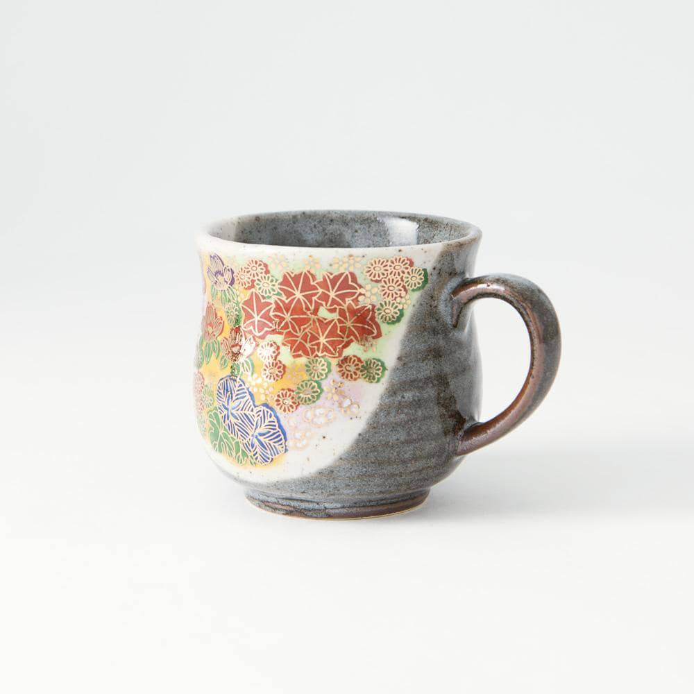 Hanazume Kutani Four Seasons Mug - MUSUBI KILN - Quality Japanese Tableware and Gift
