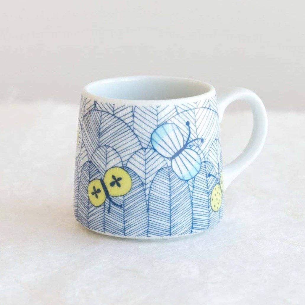 Harekutani Butterfly Kutani Mug - MUSUBI KILN - Quality Japanese Tableware and Gift