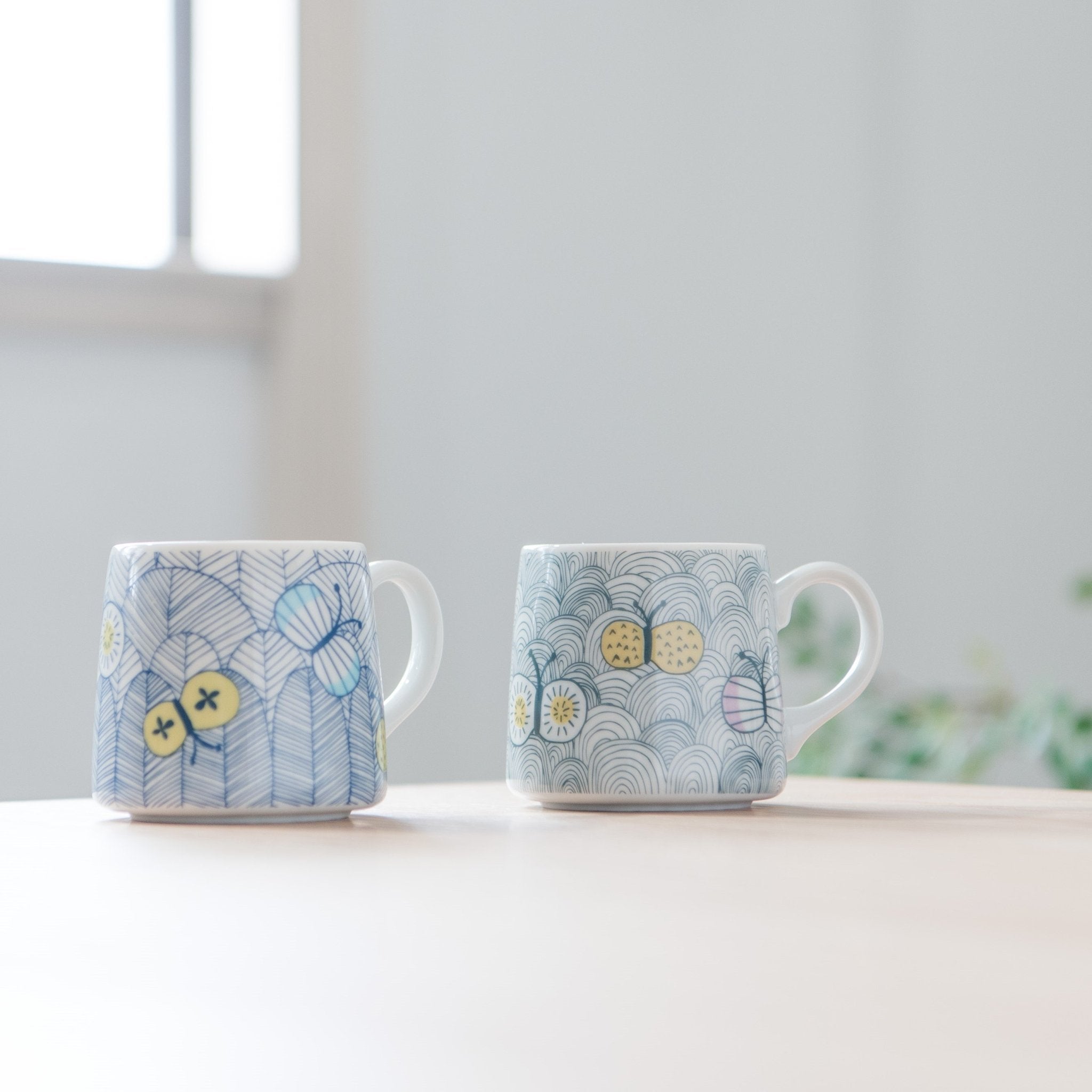 Harekutani Butterfly Kutani Mug - MUSUBI KILN - Quality Japanese Tableware and Gift