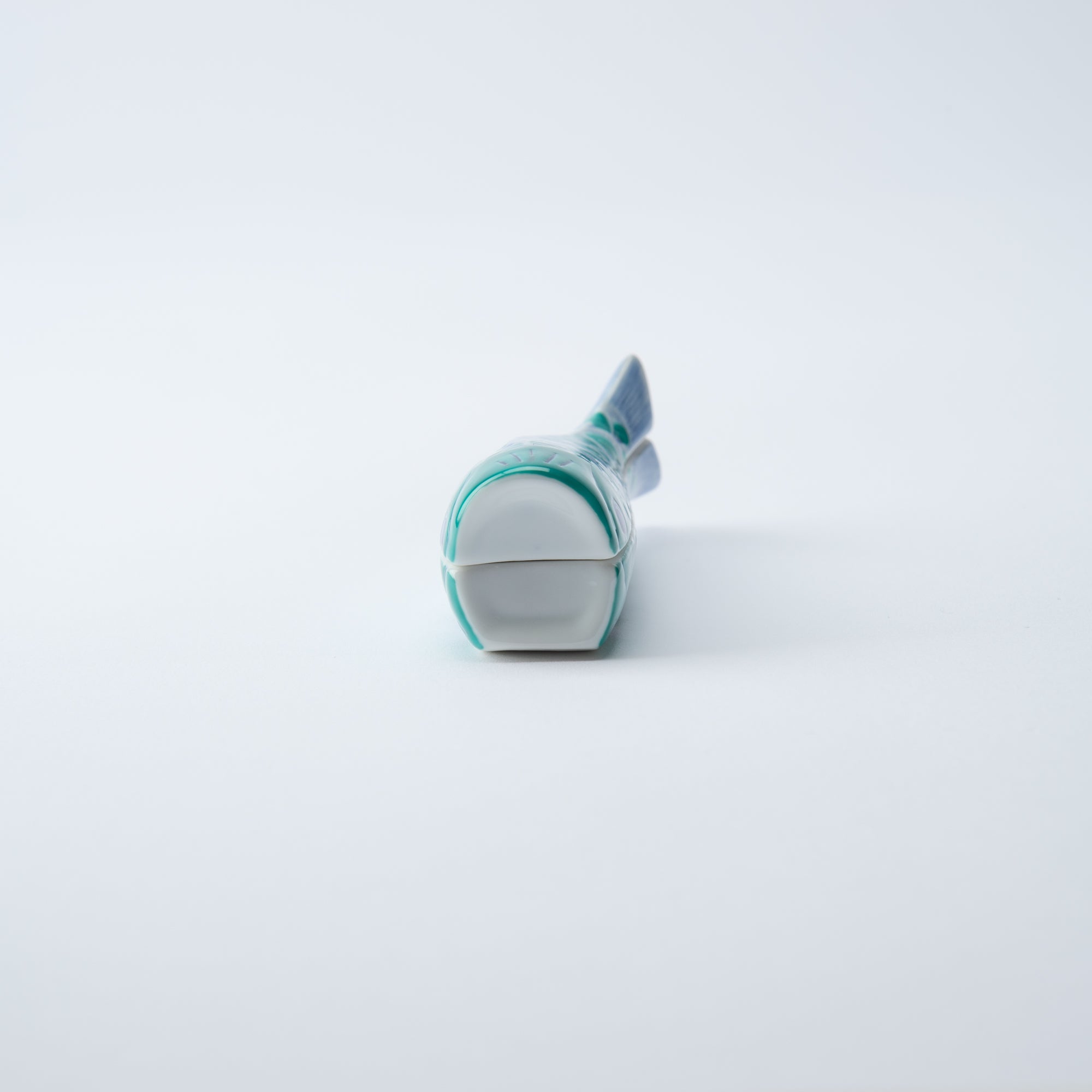 Hataman Touen Blue Carp Streamer Nabeshima Ware Small Box - MUSUBI KILN - Quality Japanese Tableware and Gift