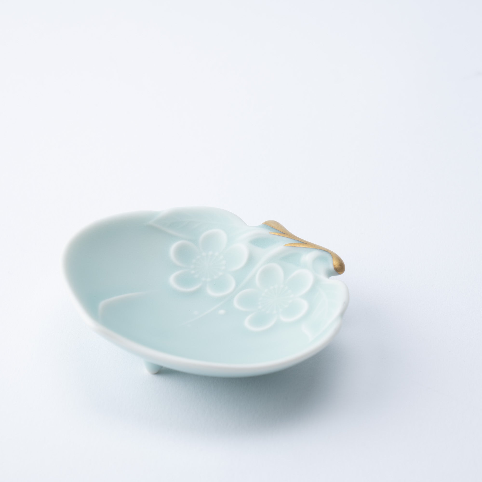 Hataman Touen Moist Gold Peach Imari Nabeshima Ware Sauce Plate - MUSUBI KILN - Quality Japanese Tableware and Gift