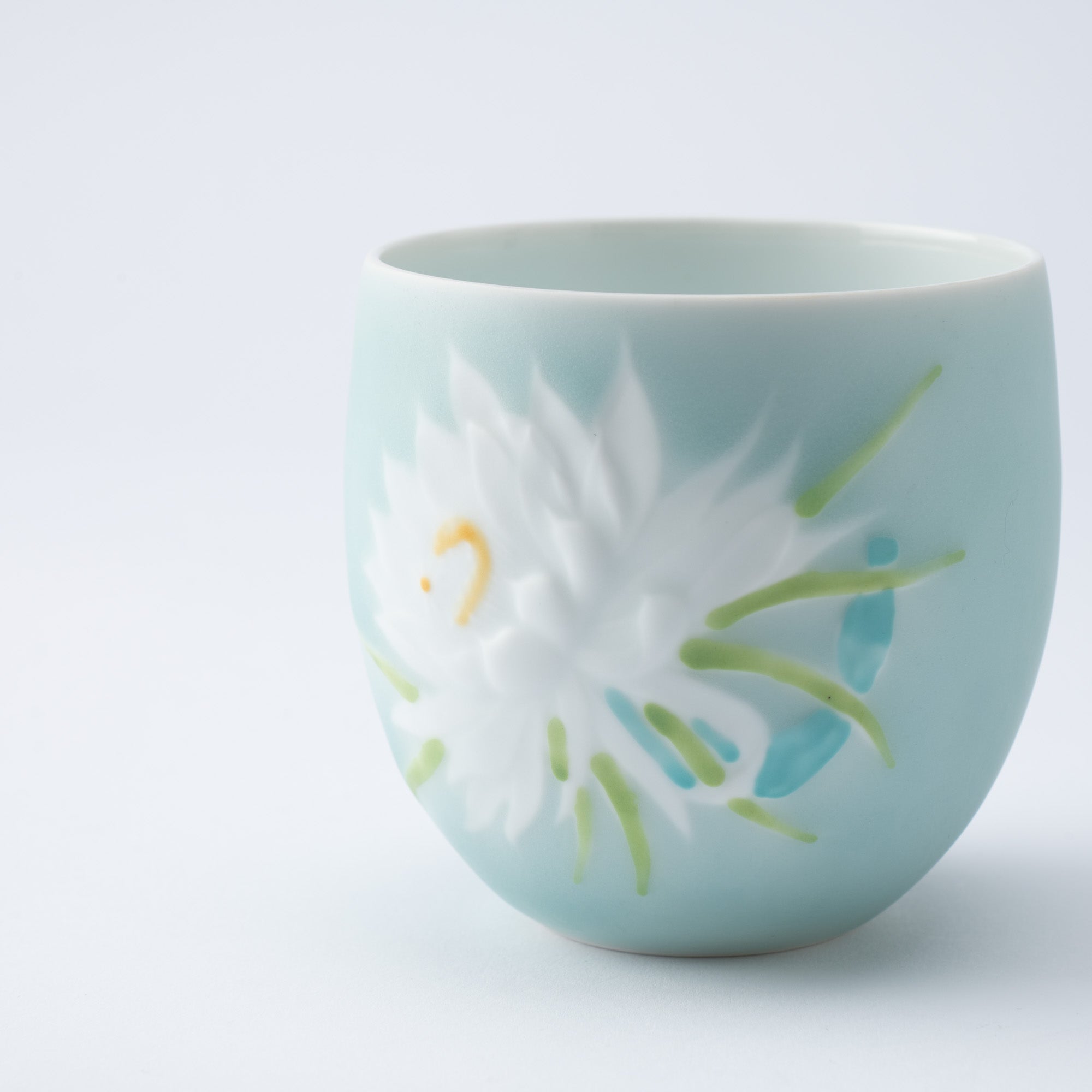 Hataman Touen Moist Orchid Cactus Imari Nabeshima Ware Cup - MUSUBI KILN - Quality Japanese Tableware and Gift