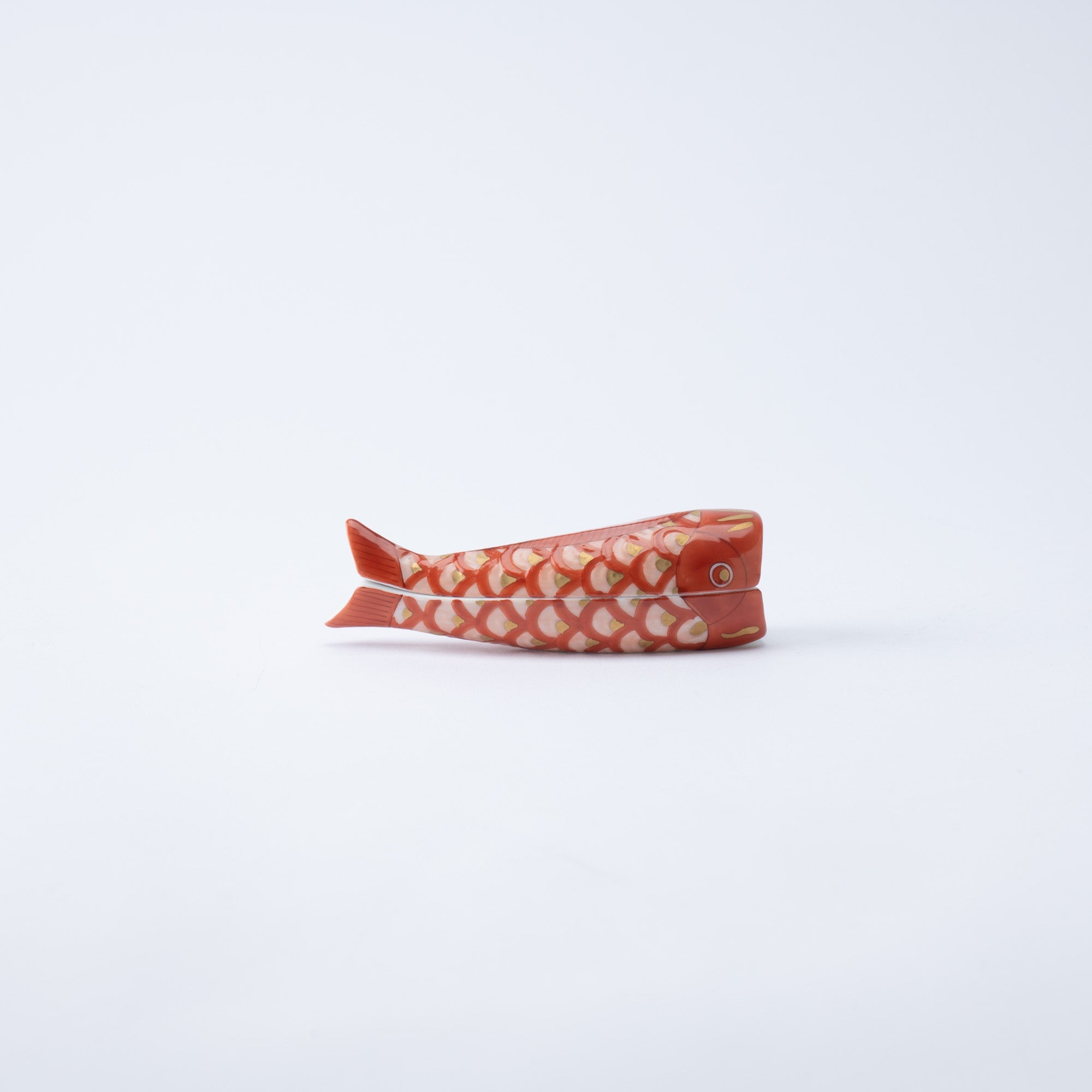 Hataman Touen Red Carp Streamer Nabeshima Ware Small Box - MUSUBI KILN - Quality Japanese Tableware and Gift