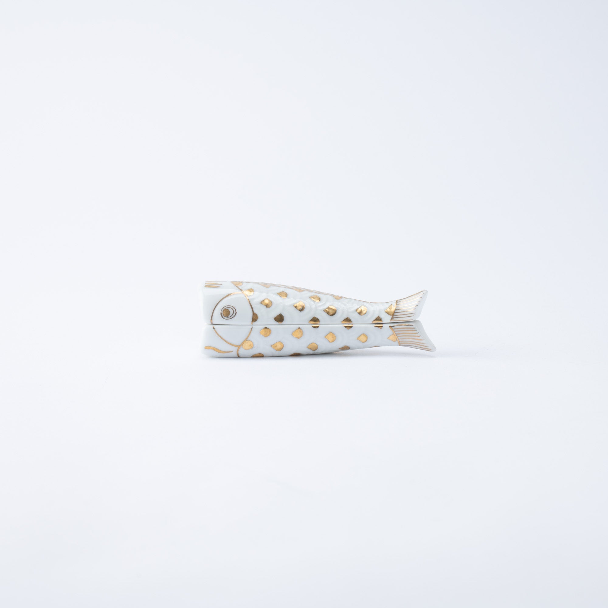 Hataman Touen White Carp Streamer Nabeshima Ware Small Box - MUSUBI KILN - Quality Japanese Tableware and Gift