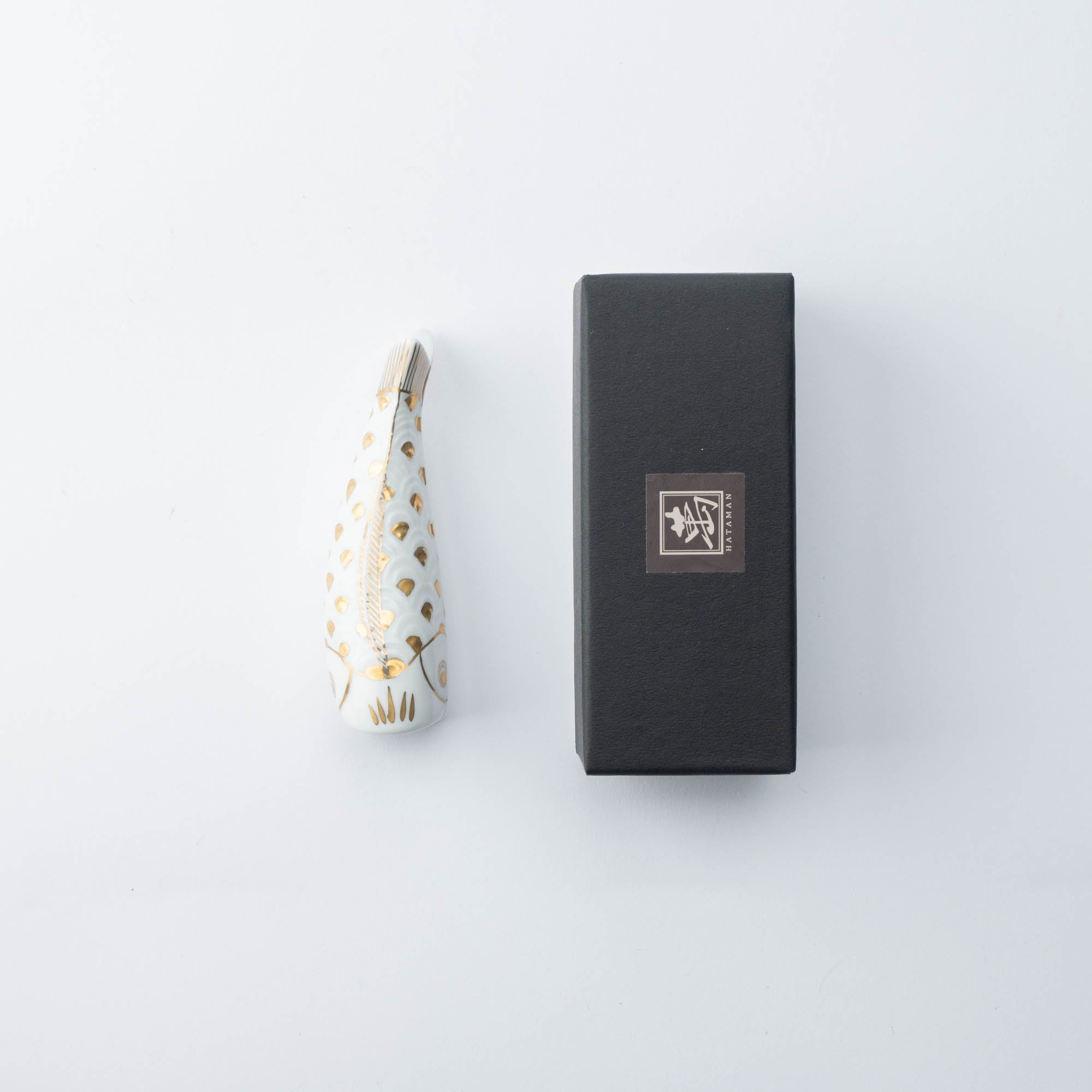 Hataman Touen White Carp Streamer Nabeshima Ware Small Box - MUSUBI KILN - Quality Japanese Tableware and Gift