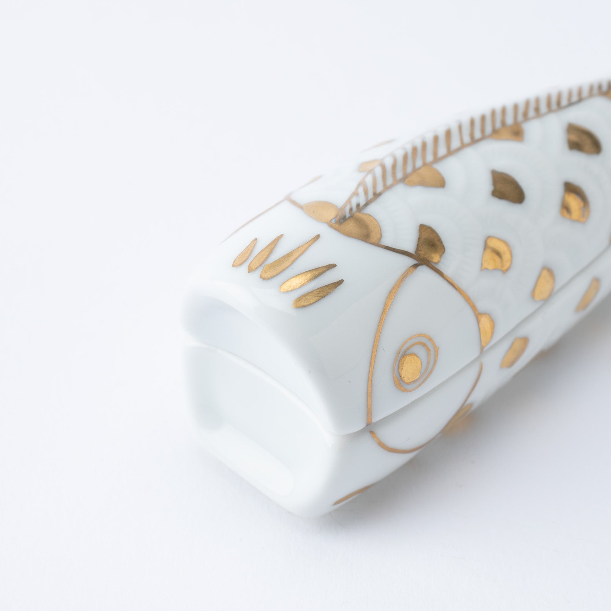 Hataman Touen White Carp Streamer Nabeshima Ware Small Box - MUSUBI KILN - Quality Japanese Tableware and Gift